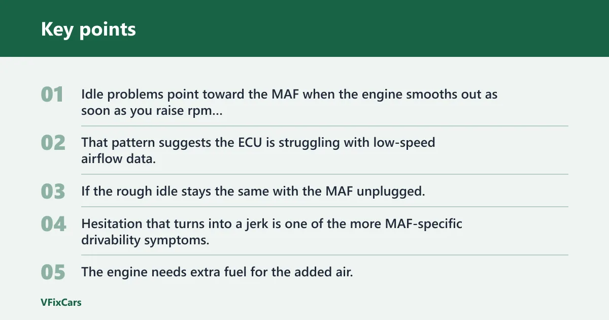 Key points: Which symptoms point to the MAF first?