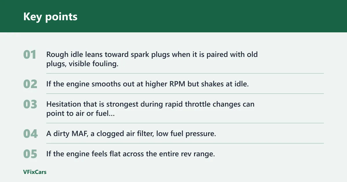 Key points: Can bad spark plugs cause rough idle and hesitation?