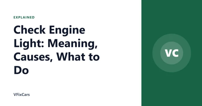 Check Engine Light: Meaning, Causes, What to Do