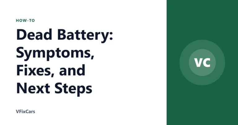 Dead Battery: Symptoms, Fixes, and Next Steps