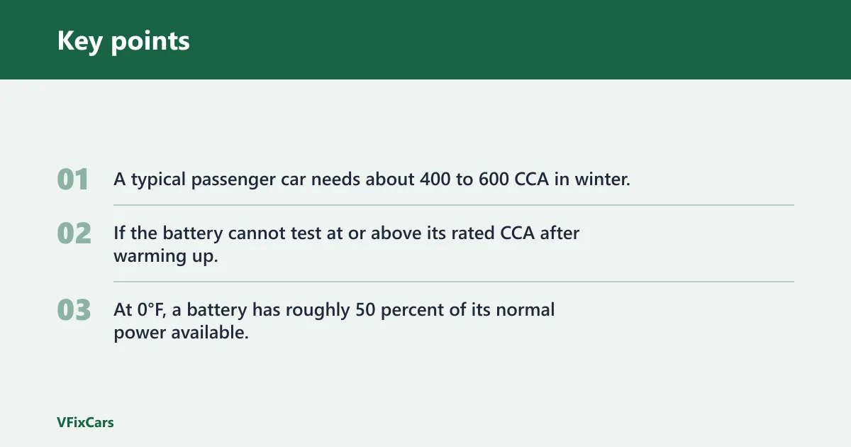 Key points: Dead battery winter checklist