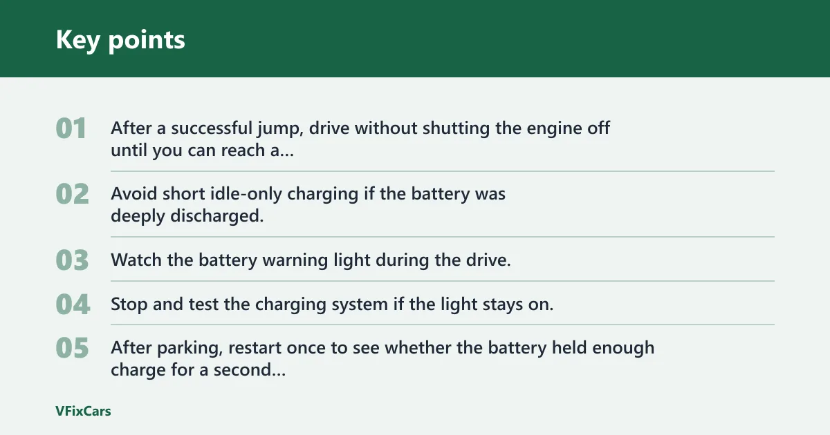 Key points: How long to charge after a jump