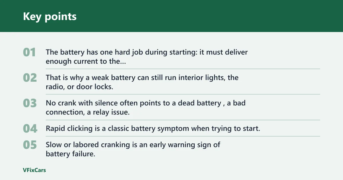 Key points: How do you tell if it is really a dead battery?