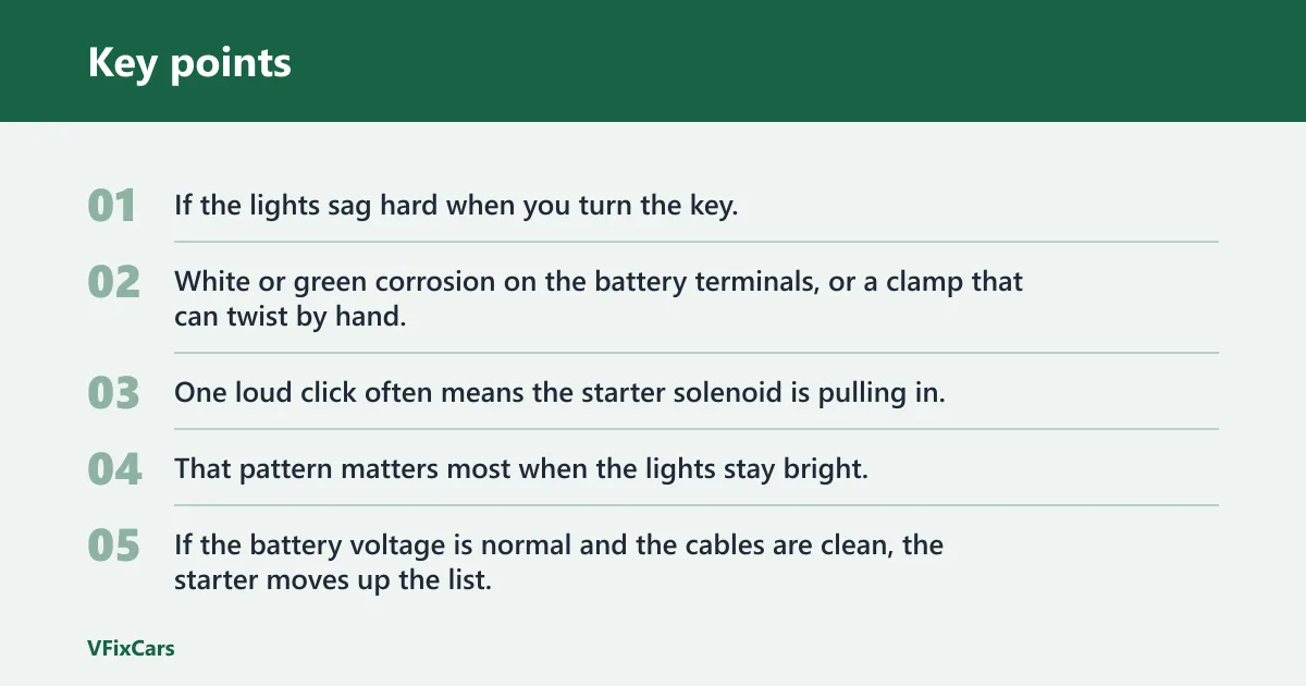 Key points: What do the lights and sounds mean?