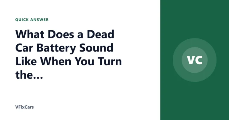 What Does a Dead Car Battery Sound Like When You Turn the Key?