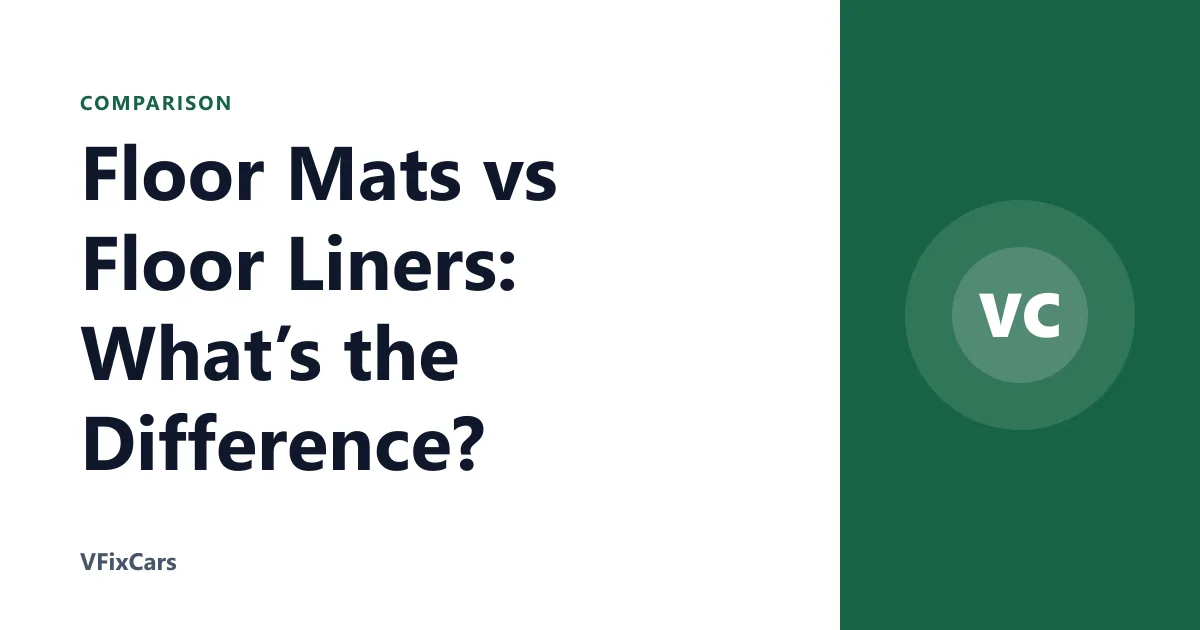 Floor Mats vs Floor Liners: What’s the Difference?