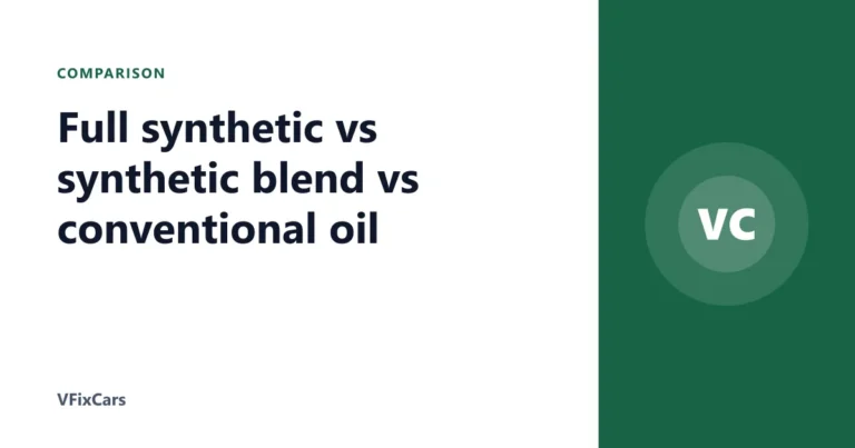 Full synthetic vs synthetic blend vs conventional oil