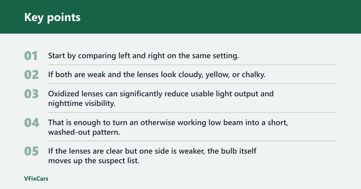 Key points: Why are my headlights dim?