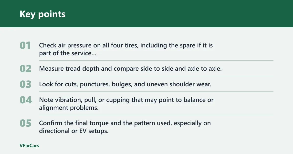 Key points: What to inspect at rotation time