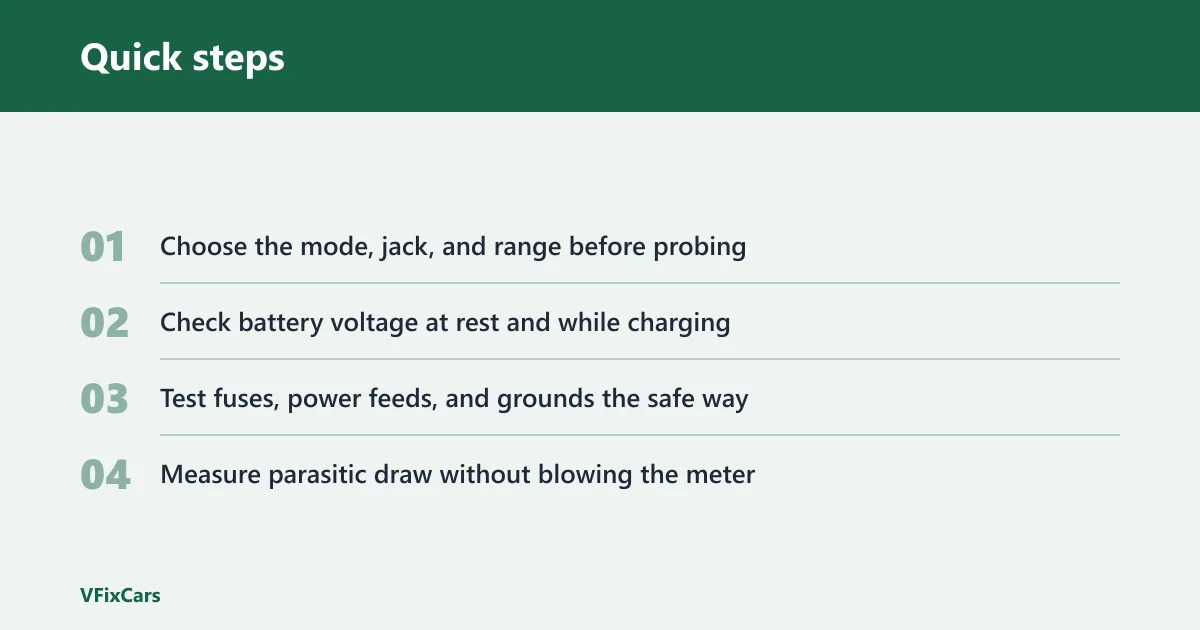Quick steps: Step-by-step testing workflow
