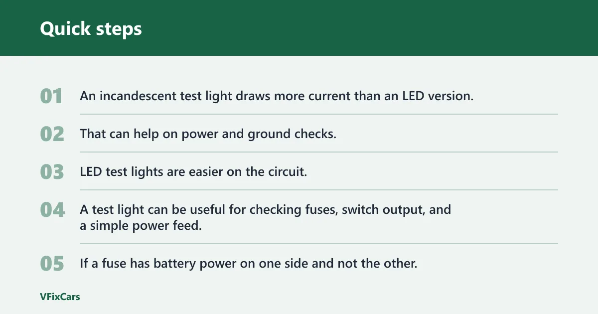 Quick steps: What is a test light, and when does it help most?