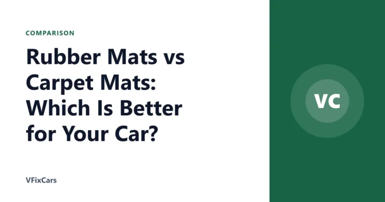 Rubber Mats vs Carpet Mats: Which Is Better for Your Car?