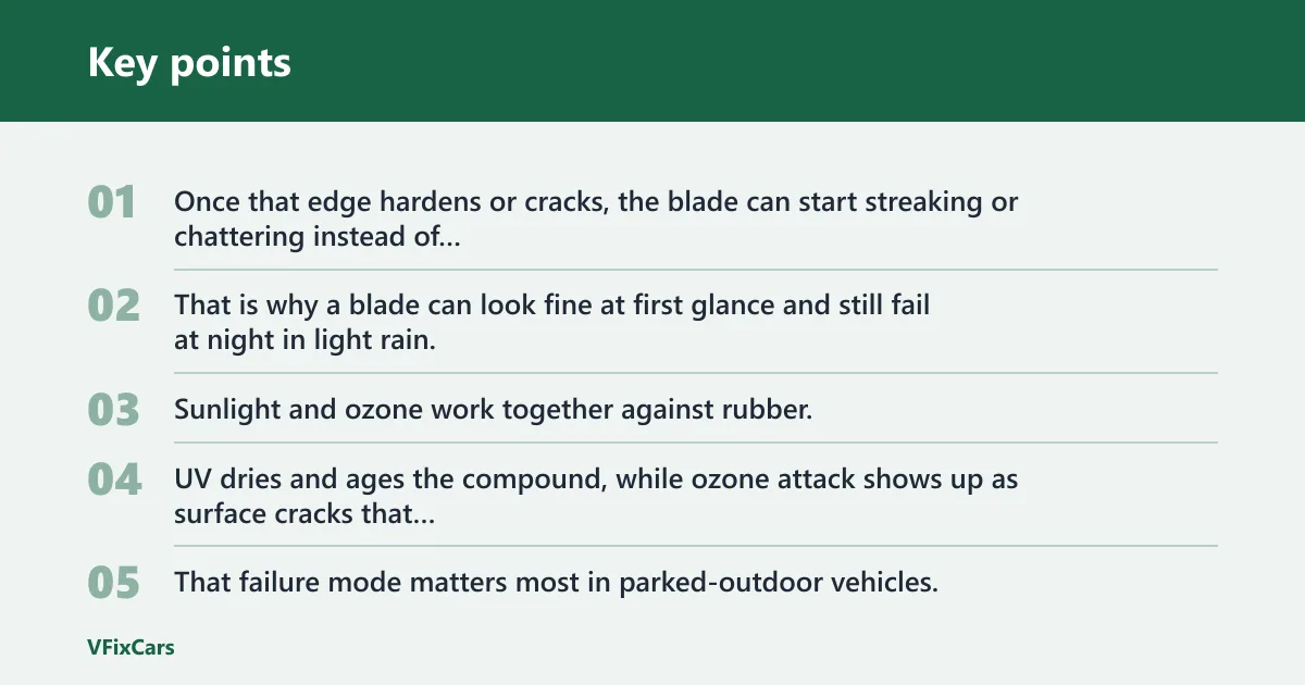 Key points: Why rubber wears out faster