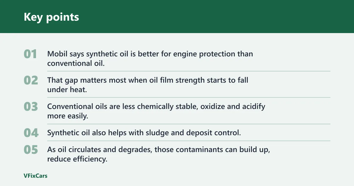 Key points: Synthetic vs conventional oil