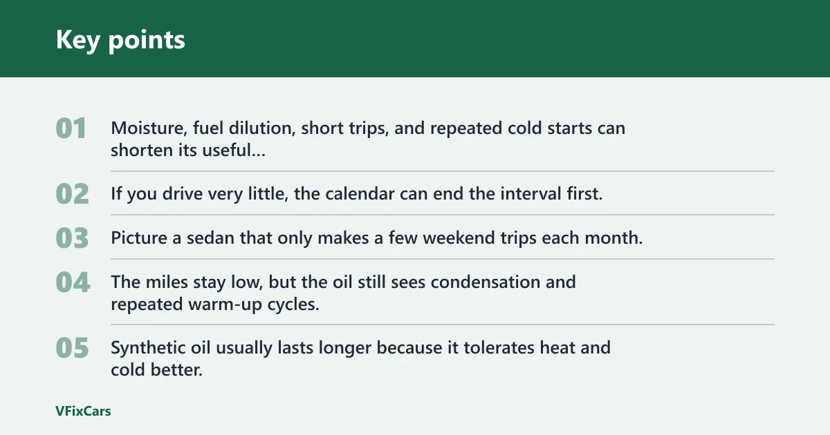 Key points: How long can you go between oil changes?