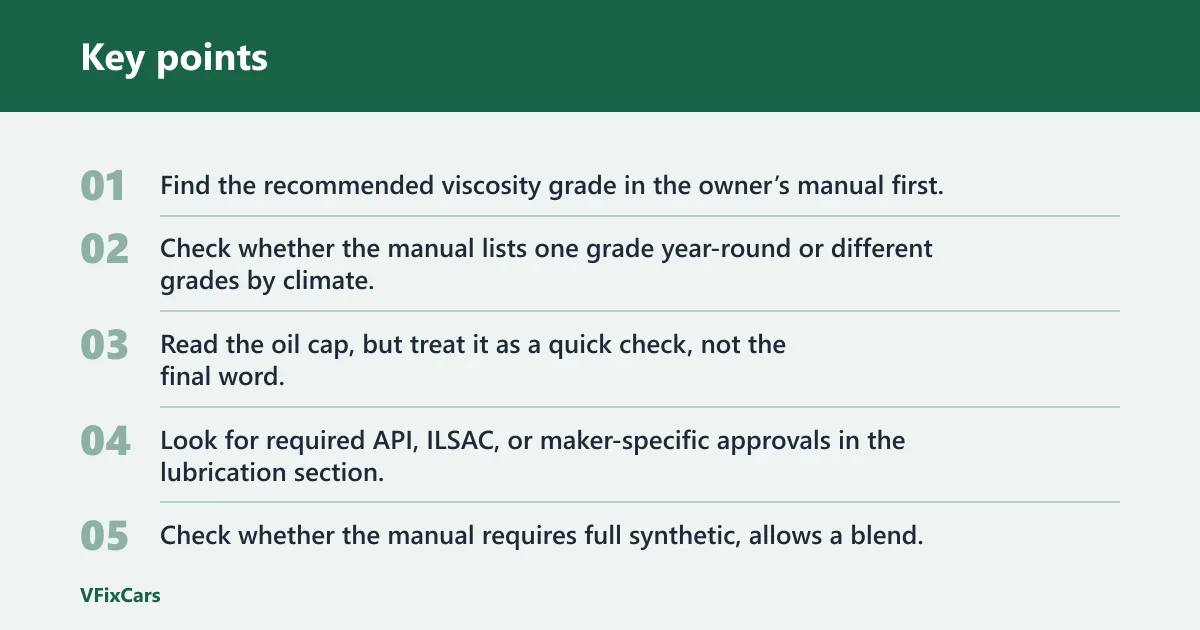 Key points: Which matters more: oil type or the spec on the bottle?