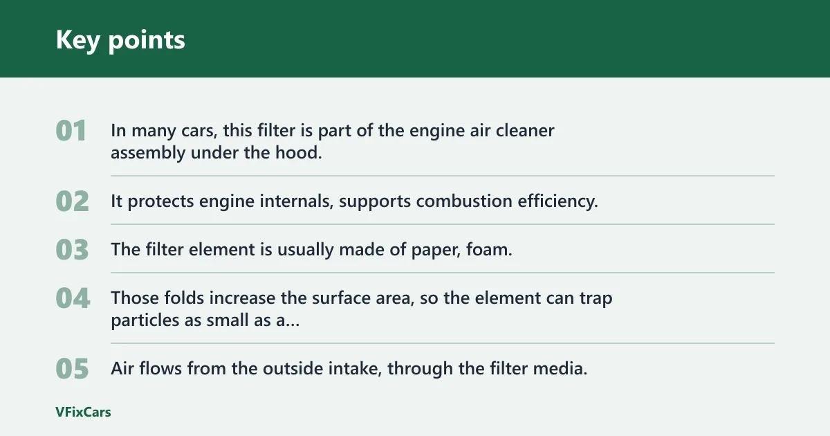Key points: What is the air filter for in a car?