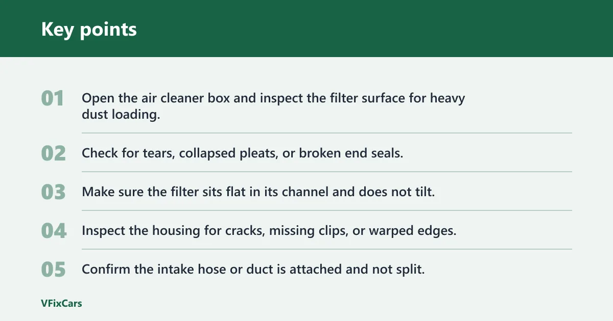 Key points: What happens when the filter is dirty?