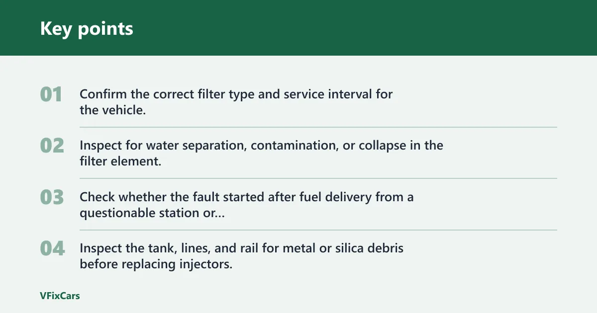 Key points: How fuel contamination damages injectors