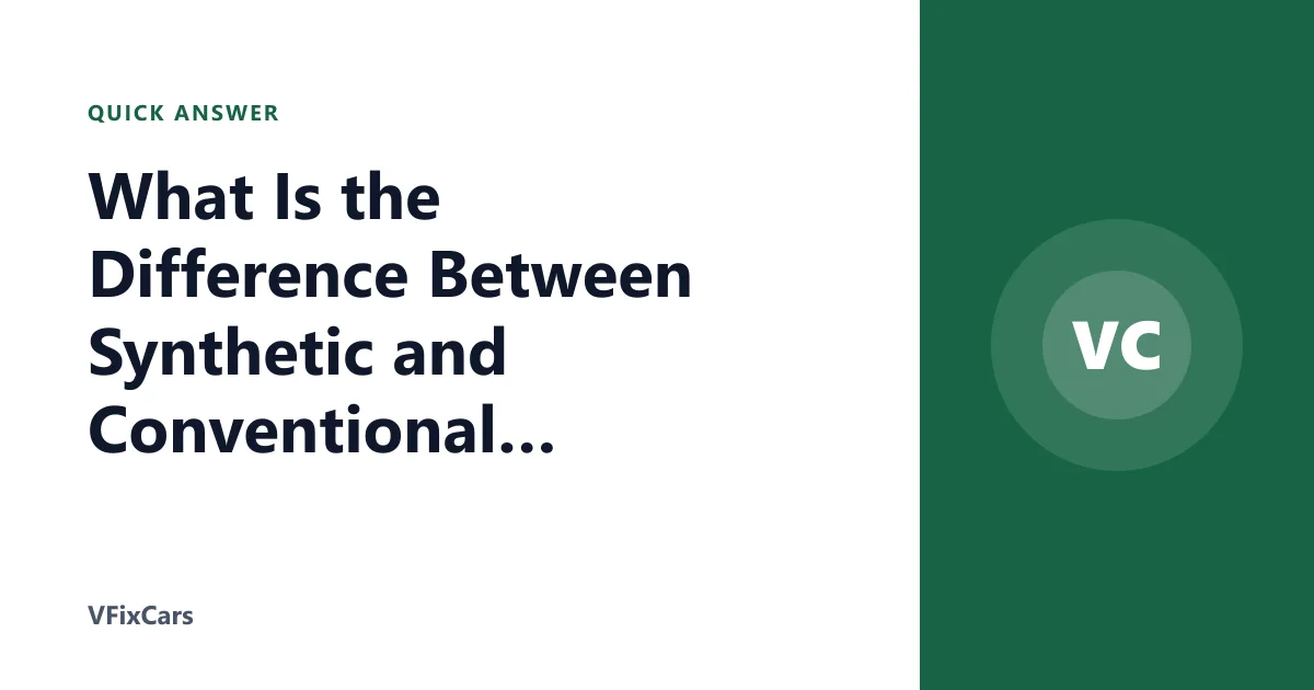 What Is the Difference Between Synthetic and Conventional Oil?