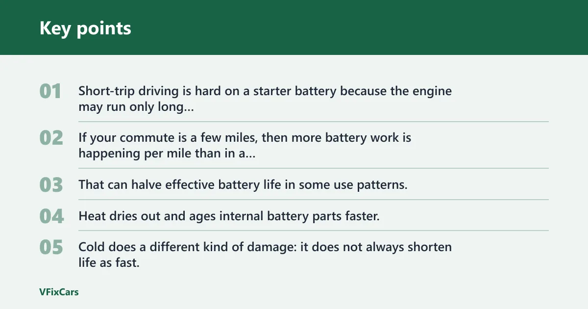 Key points: Why daily drivers wear batteries out faster