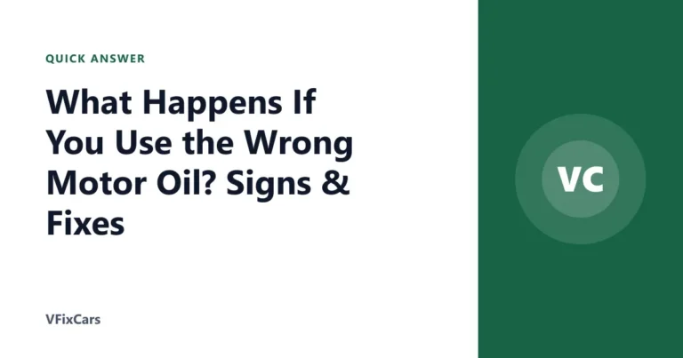 What Happens If You Use the Wrong Motor Oil? Signs & Fixes