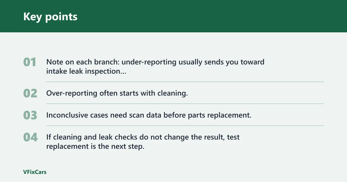 Key points: MAF sensor checklist