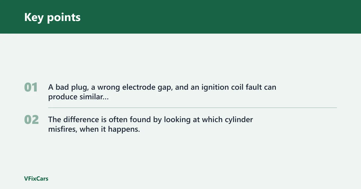 Key points: Spark plug symptom vs likely cause