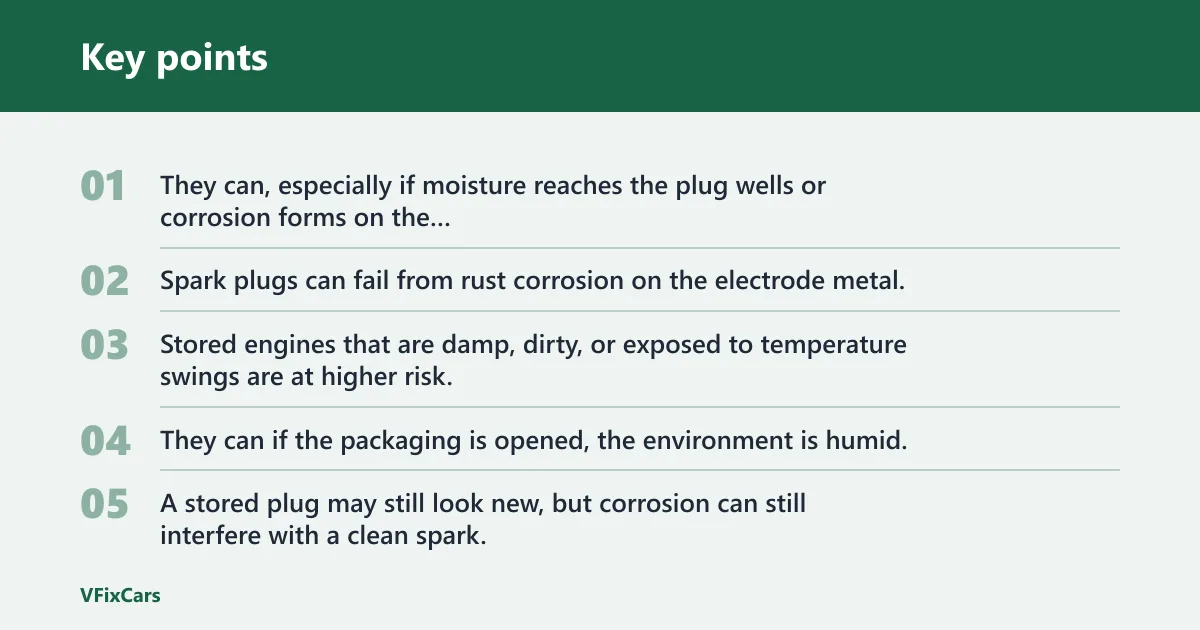 Key points: Do spark plugs go bad from age or storage?