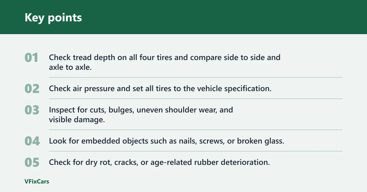 Key points: Tire rotation checklist