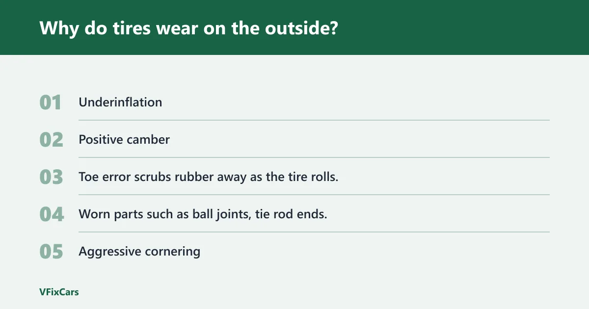 Steps: Why do tires wear on the outside?