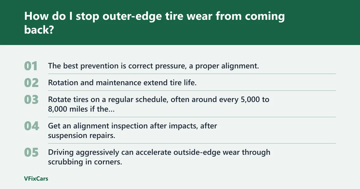 Steps: How do I stop outer-edge tire wear from coming back?