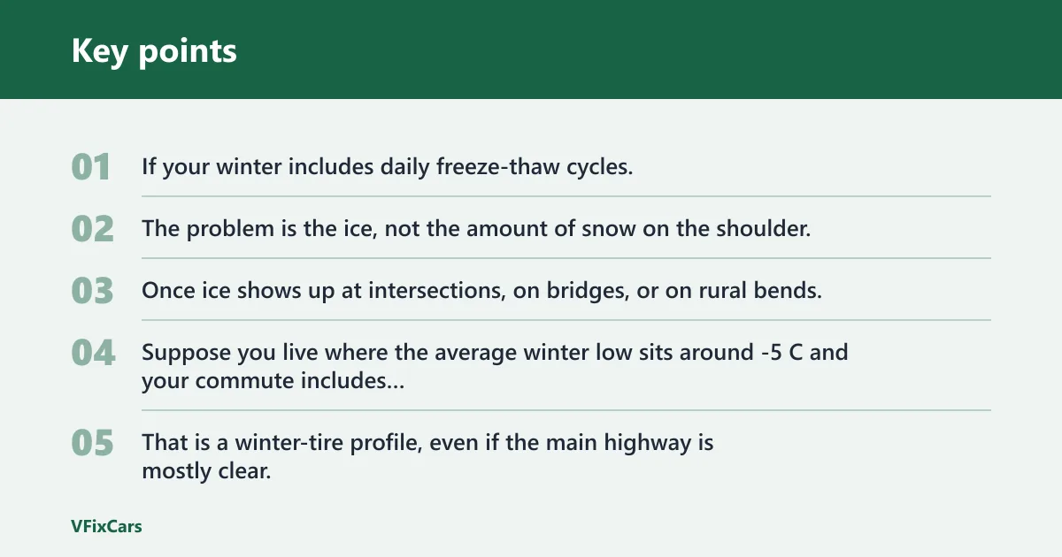 Key points: Ice-risk decision table